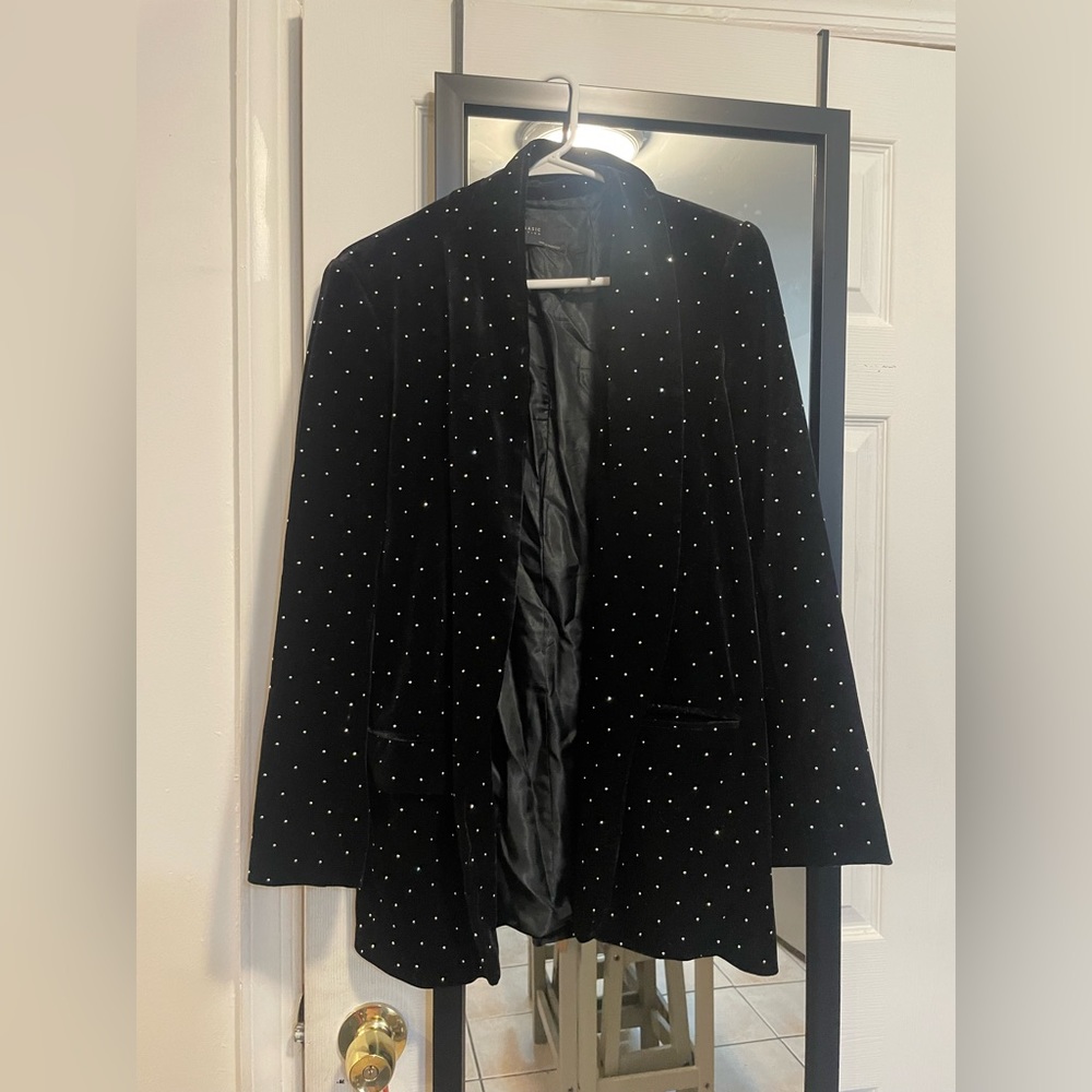 Velour, sequin blazer